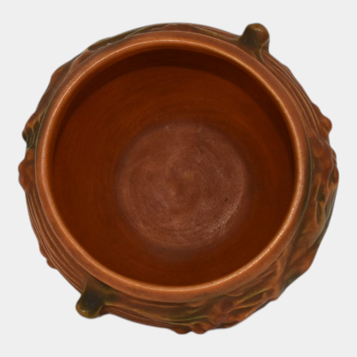 Roseville Bushberry Brown 1941 Vintage Pottery Ceramic Jardiniere Planter 657-3 - Just Art Pottery