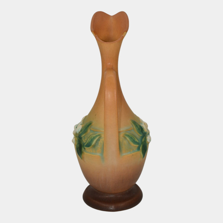 Roseville Gardenia Tan 1950 Mid Century Modern Art Pottery Ceramic Ewer 617-10 - Just Art Pottery