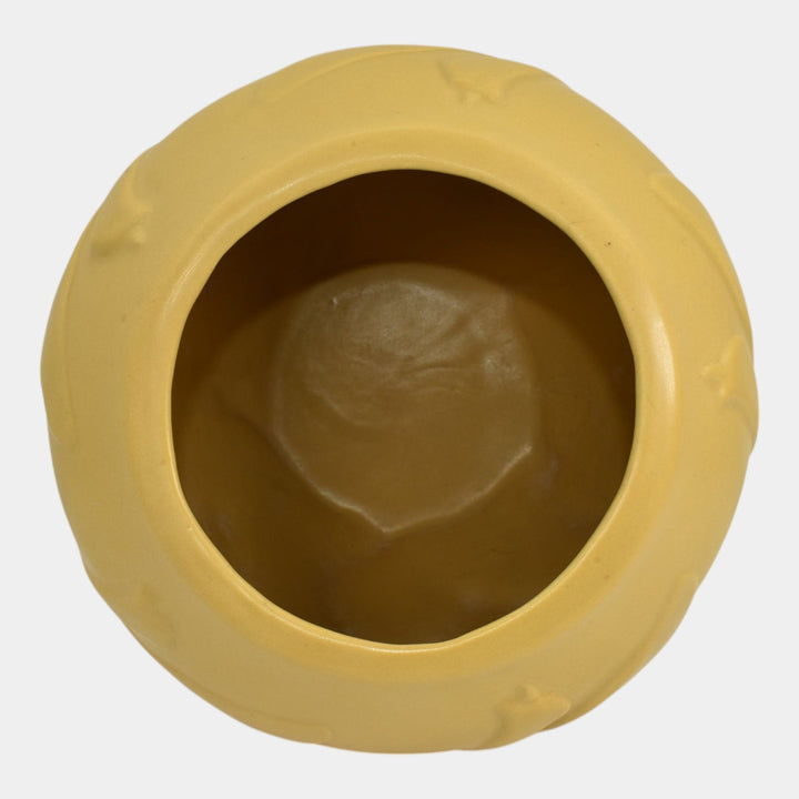 Van Briggle First Firing 2009 Art Nouveau Pottery Yellow Calla Lily Vase - Just Art Pottery