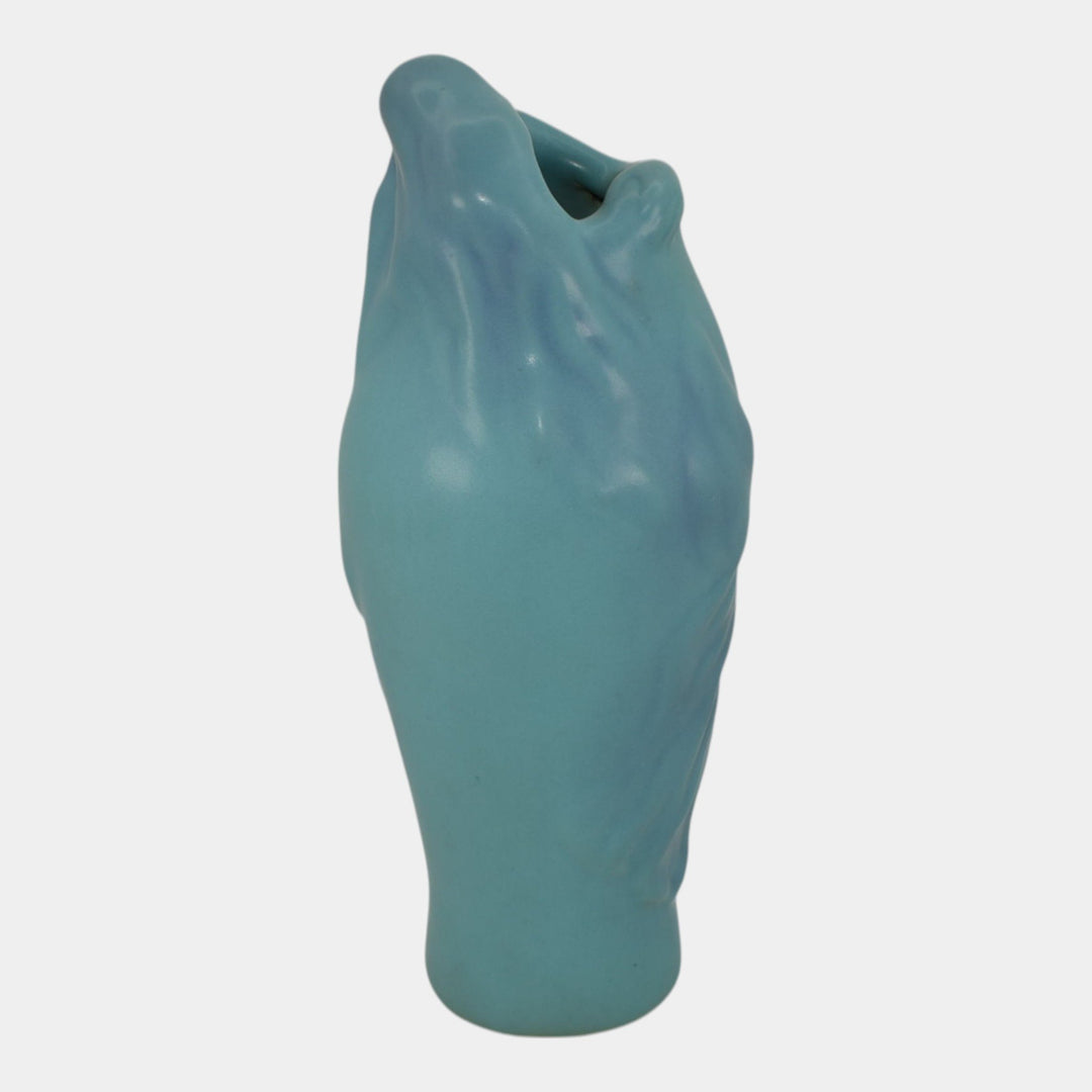 Van Briggle Vintage Art Nouveau Pottery Blue Lorelei Ceramic Vase - Just Art Pottery