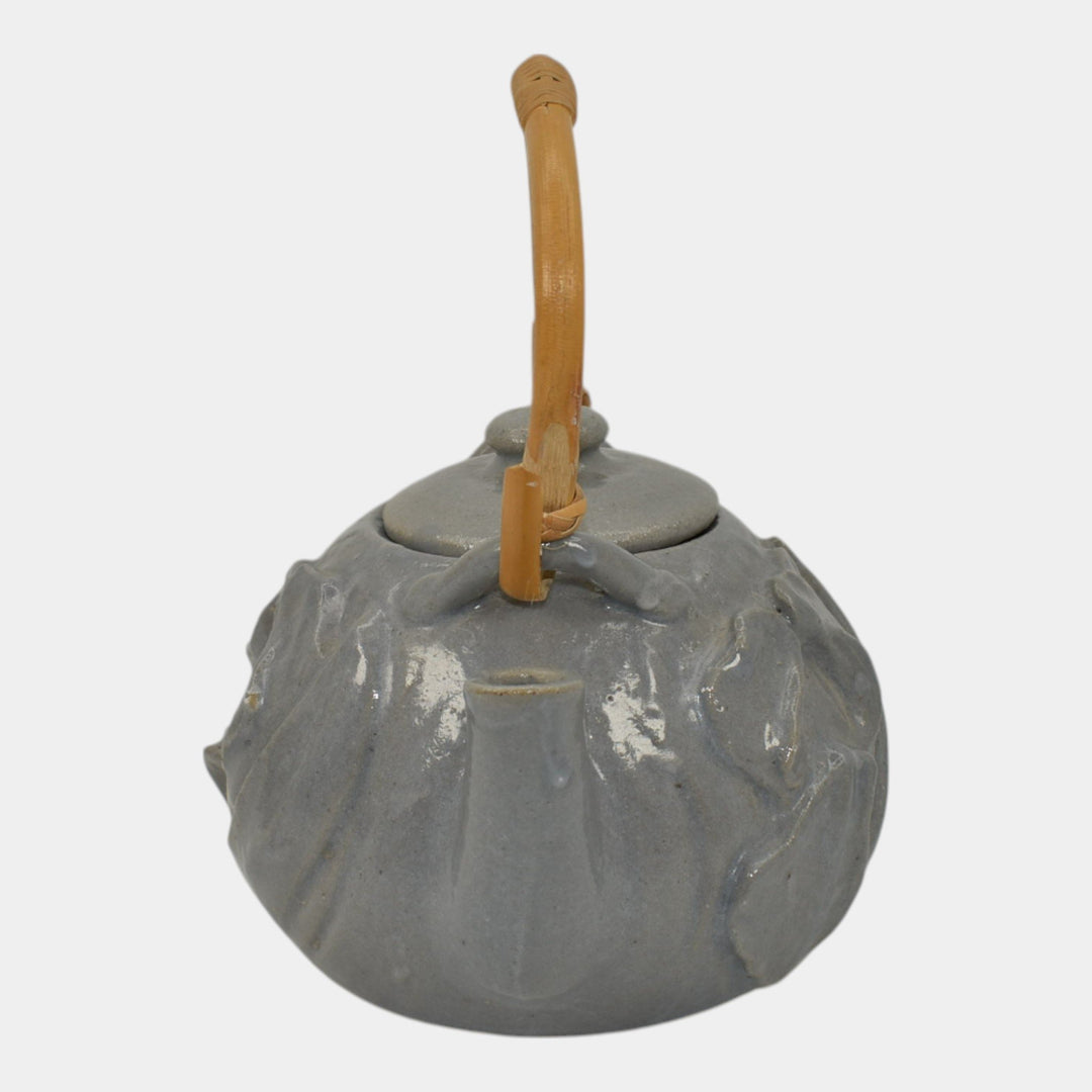 Craig Stevenson Lakewood Modern Deco Pottery Gray Sculpted Tea Pot - Just Art Pottery
