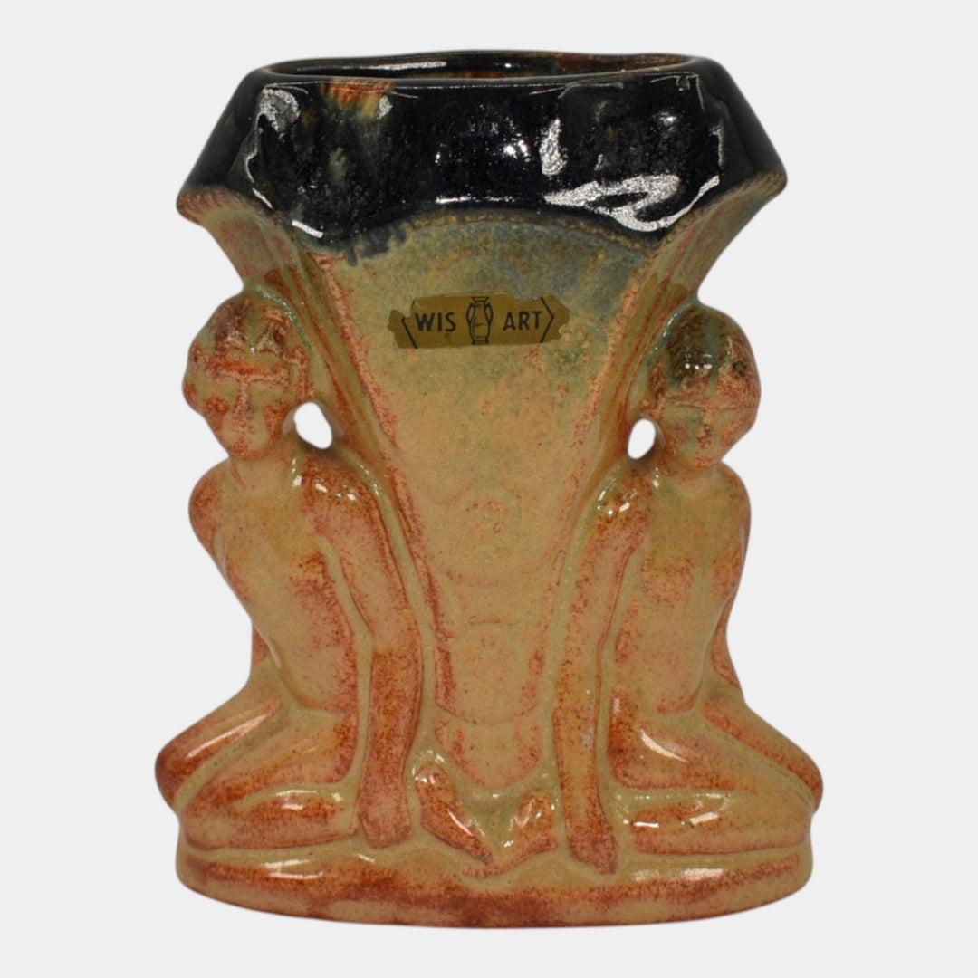 Pittsville Wisconsin Art Pottery Orange Peachskin Vintage Ceramic Vase 250 - Just Art Pottery