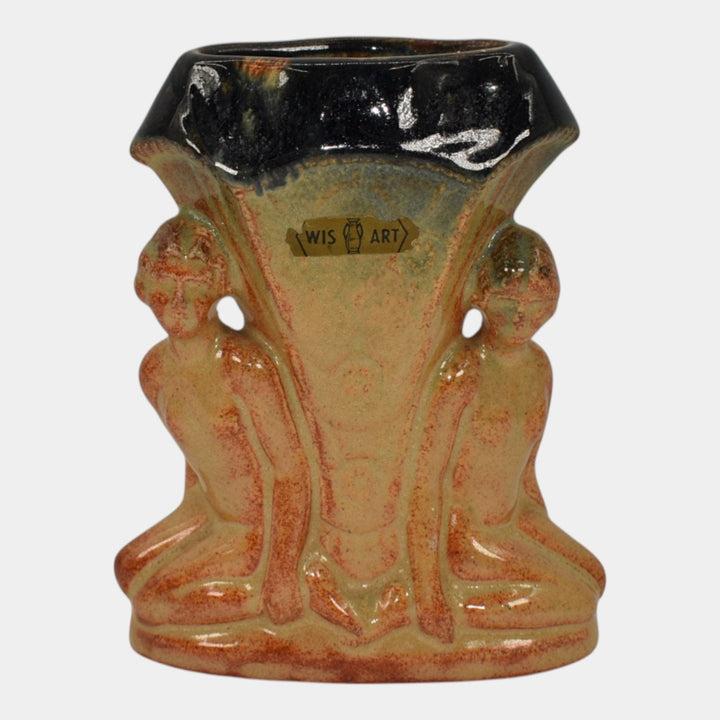Pittsville Wisconsin Art Pottery Orange Peachskin Vintage Ceramic Vase 250 - Just Art Pottery