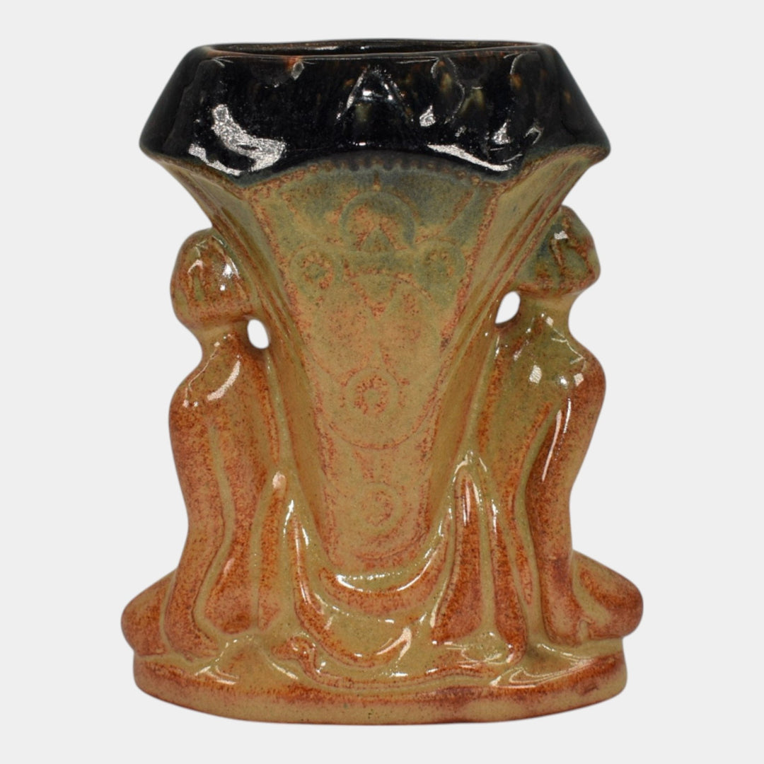 Pittsville Wisconsin Art Pottery Orange Peachskin Vintage Ceramic Vase 250 - Just Art Pottery