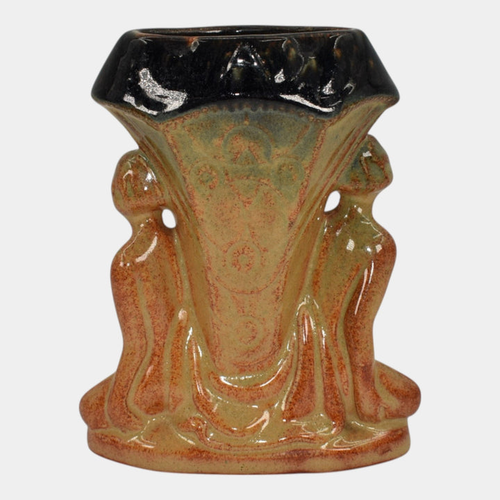 Pittsville Wisconsin Art Pottery Orange Peachskin Vintage Ceramic Vase 250 - Just Art Pottery
