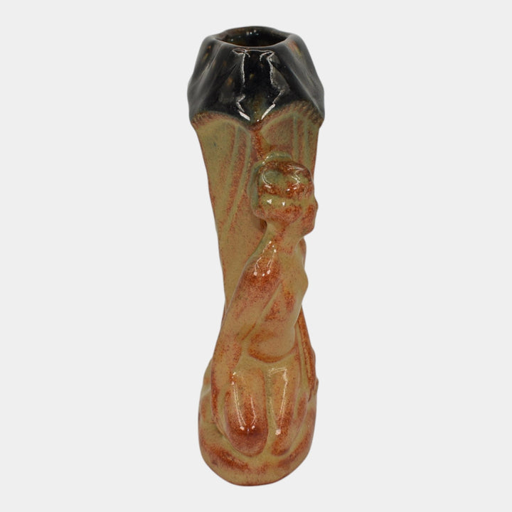 Pittsville Wisconsin Art Pottery Orange Peachskin Vintage Ceramic Vase 250 - Just Art Pottery