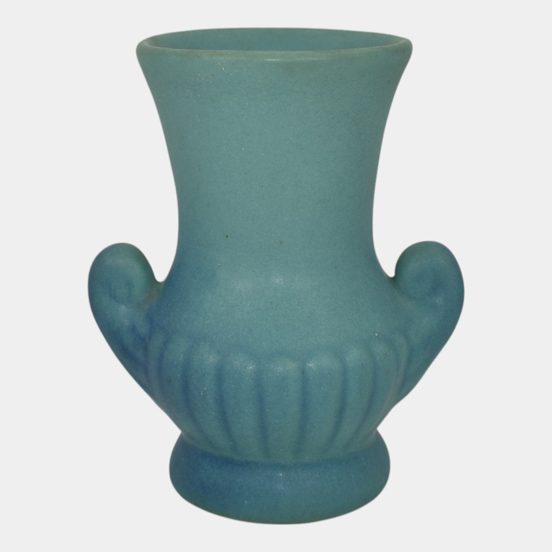 Van Briggle 1950s Vintage Art Deco Pottery Blue Ceramic Vase - Just Art Pottery