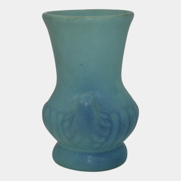 Van Briggle 1950s Vintage Art Deco Pottery Blue Ceramic Vase - Just Art Pottery