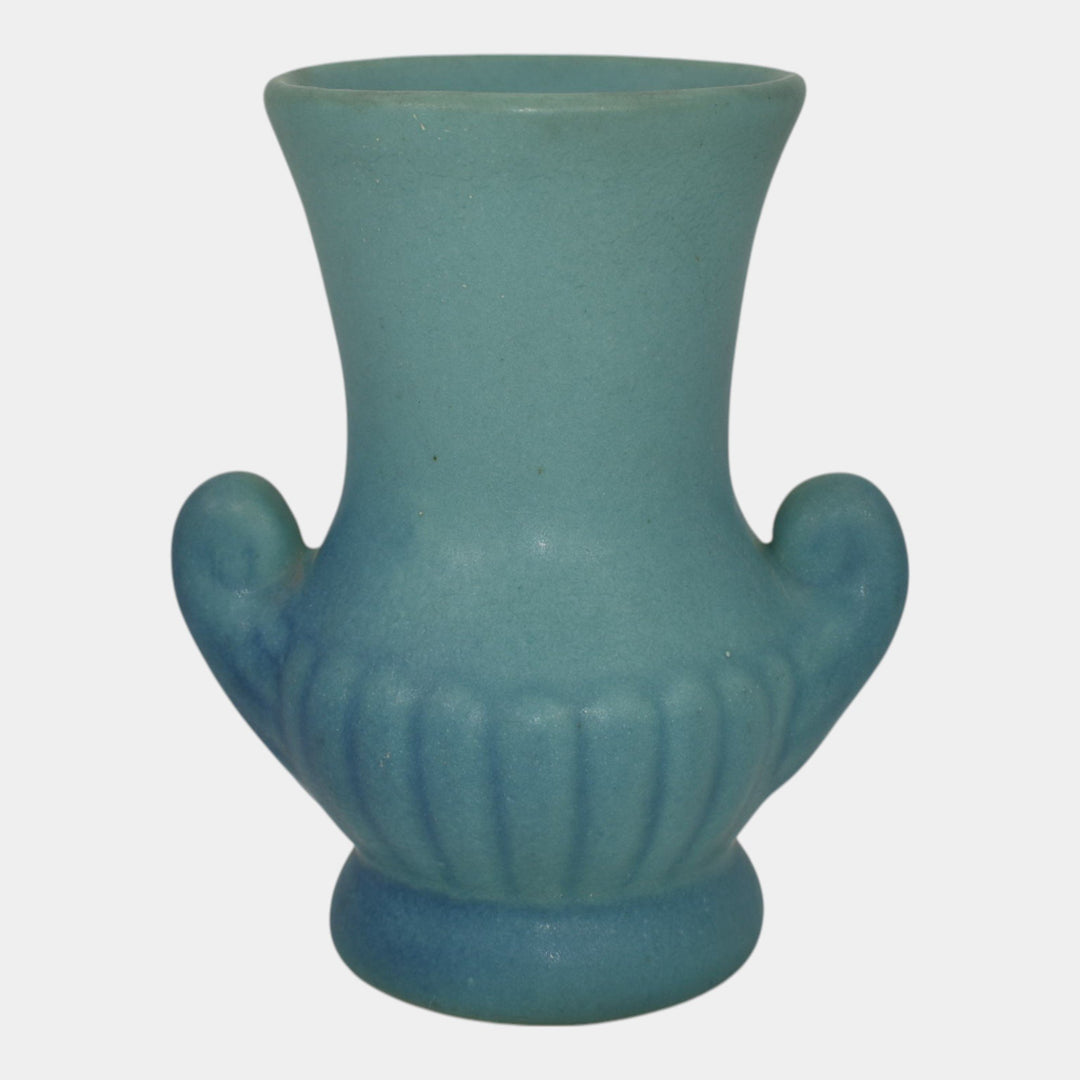 Van Briggle 1950s Vintage Art Deco Pottery Blue Ceramic Vase - Just Art Pottery