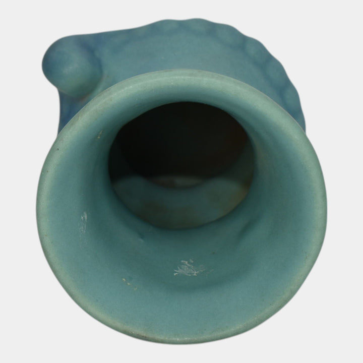 Van Briggle 1950s Vintage Art Deco Pottery Blue Ceramic Vase - Just Art Pottery