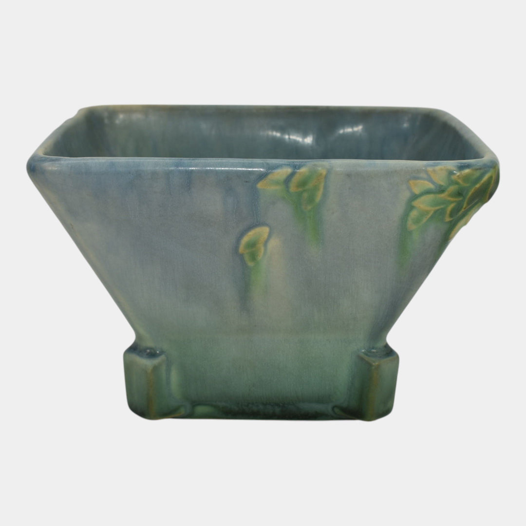 Roseville Futura Blue 1928 Vintage Art Deco Pottery Ceramic Bowl Planter 190-3 - Just Art Pottery
