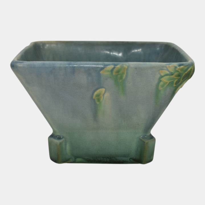 Roseville Futura Blue 1928 Vintage Art Deco Pottery Ceramic Bowl Planter 190-3 - Just Art Pottery