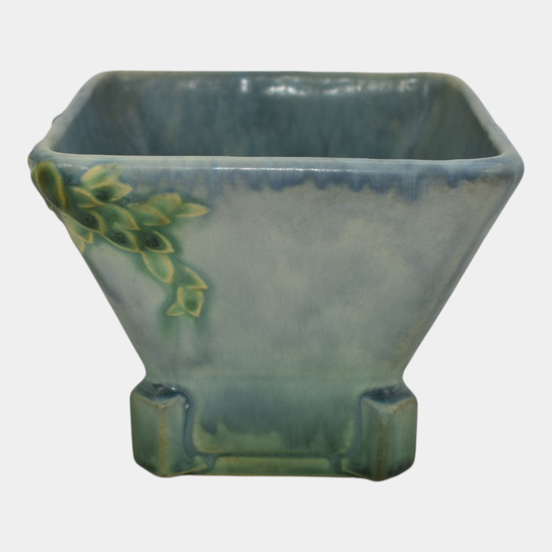 Roseville Futura Blue 1928 Vintage Art Deco Pottery Ceramic Bowl Planter 190-3 - Just Art Pottery