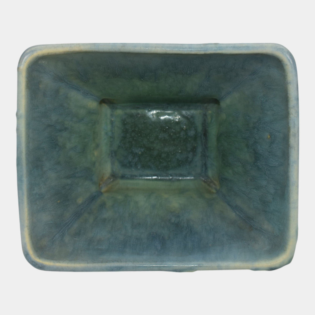 Roseville Futura Blue 1928 Vintage Art Deco Pottery Ceramic Bowl Planter 190-3 - Just Art Pottery