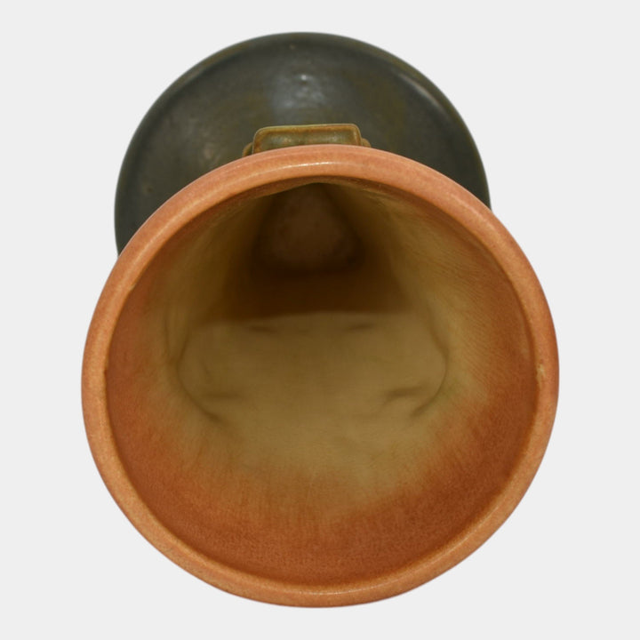 Roseville Futura Tan 1928 Vintage Art Deco Pottery Buttressed Cone Vase 401-8