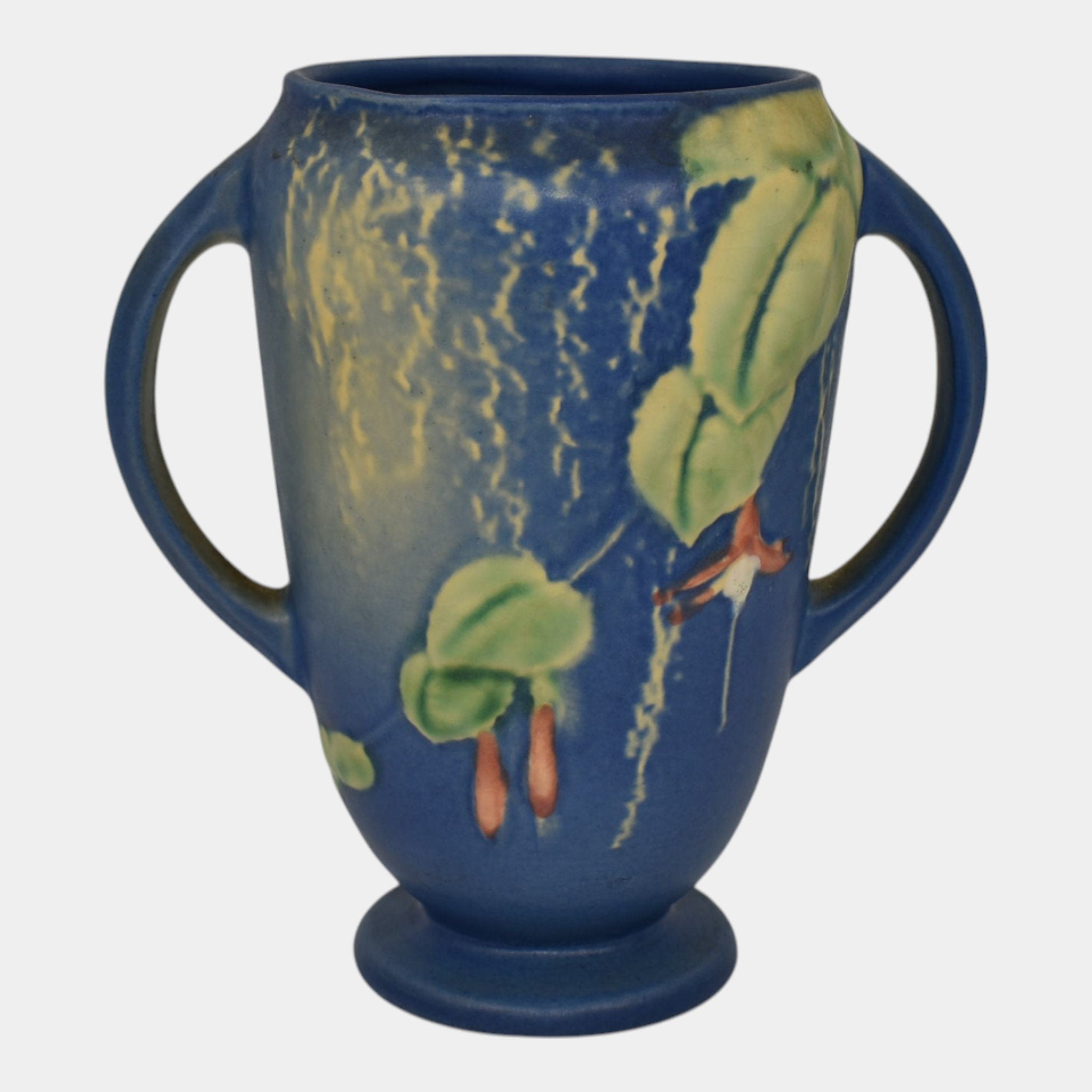 陶器 花器 青磁 美品 Ac-301 青白磁花器 （木箱付） 作家「市川博一」