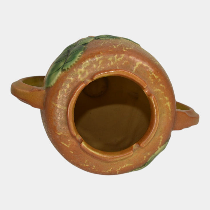 Roseville Fuchsia Brown 1938 Vintage Art Pottery Ceramic Flower Vase 897-8 - Just Art Pottery