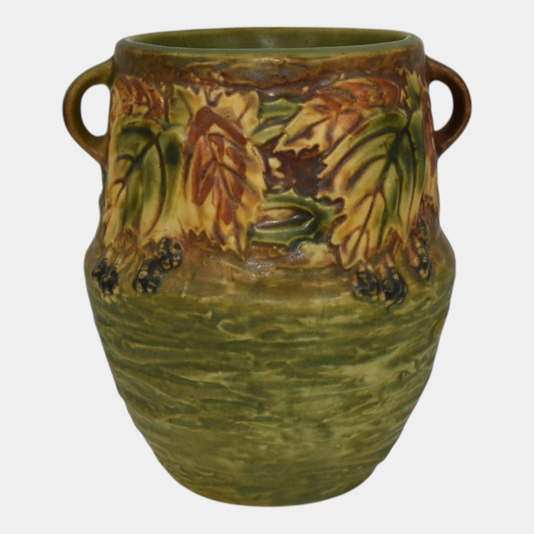 Roseville Blackberry Green 1932 Vintage Art Pottery Ceramic Flower Vase 572-6 - Just Art Pottery