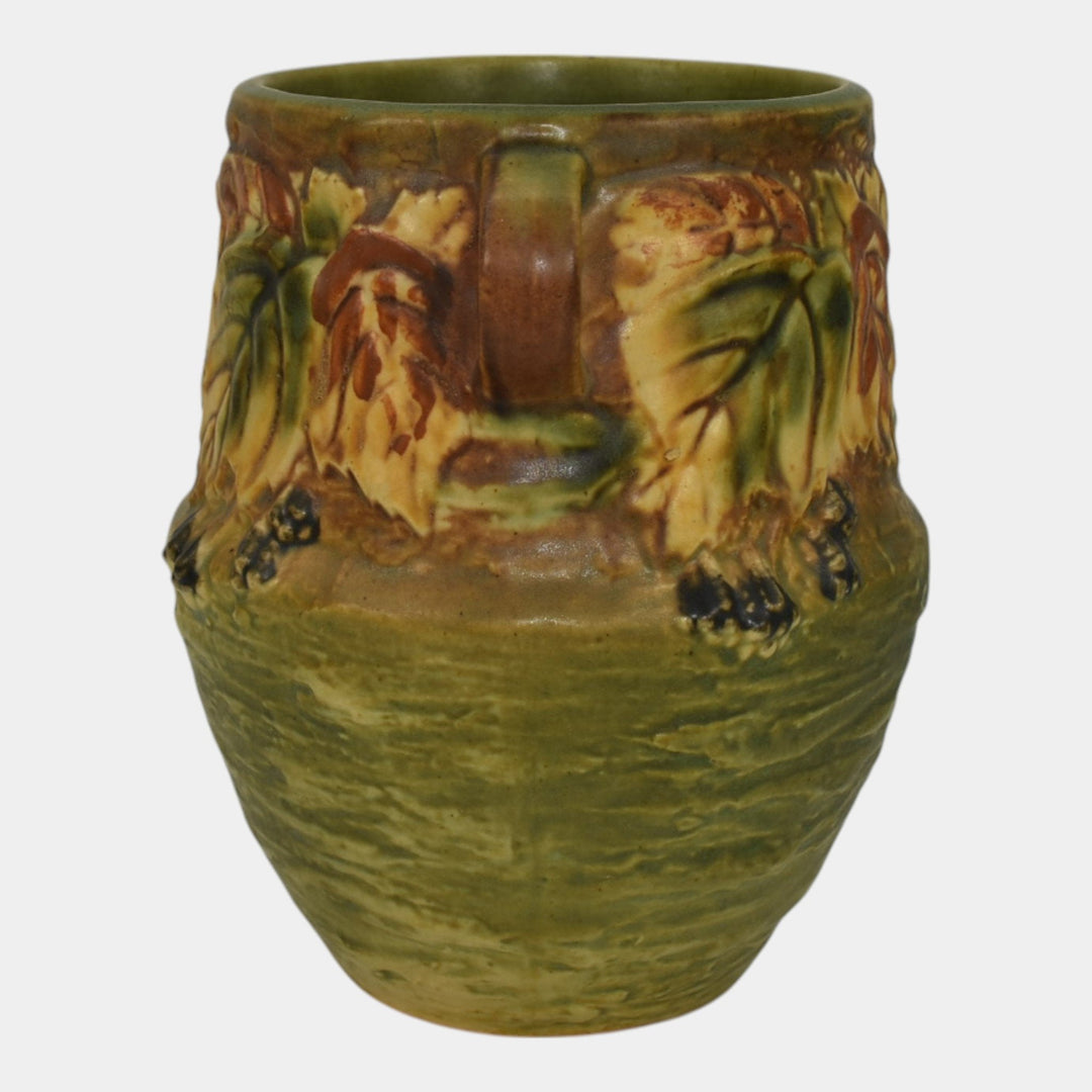 Roseville Blackberry Green 1932 Vintage Art Pottery Ceramic Flower Vase 572-6 - Just Art Pottery