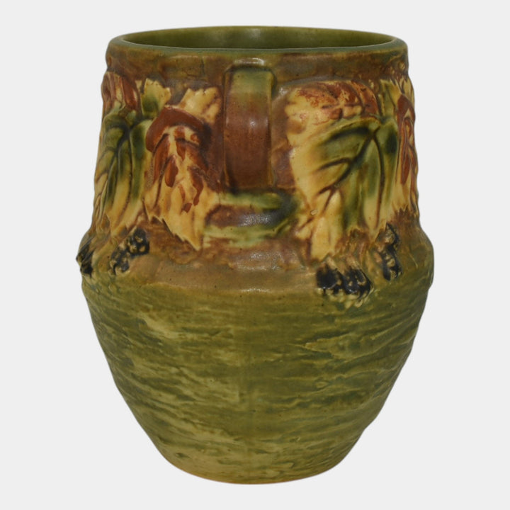 Roseville Blackberry Green 1932 Vintage Art Pottery Ceramic Flower Vase 572-6 - Just Art Pottery