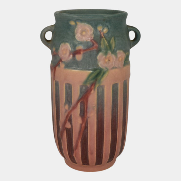 Roseville Cherry Blossom Pink 1933 Vintage Art Deco Pottery Ceramic Vase 620-7 - Just Art Pottery