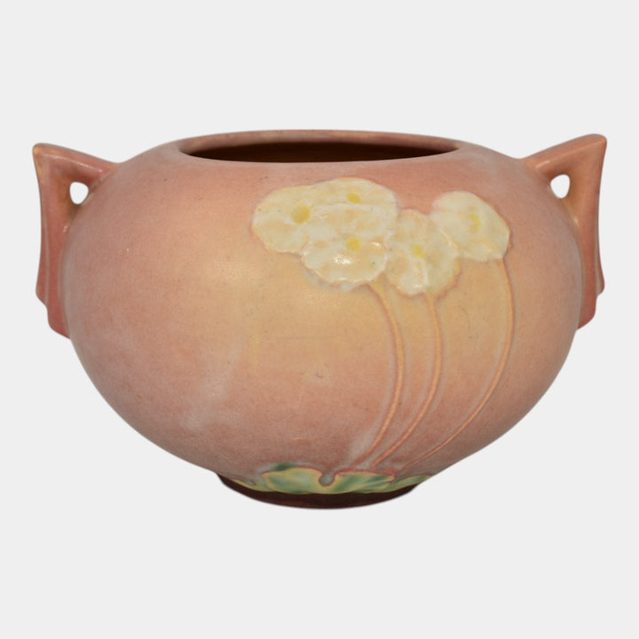 Roseville Primrose Pink 1936 Vintage Art Deco Pottery Ceramic Bowl 284-4