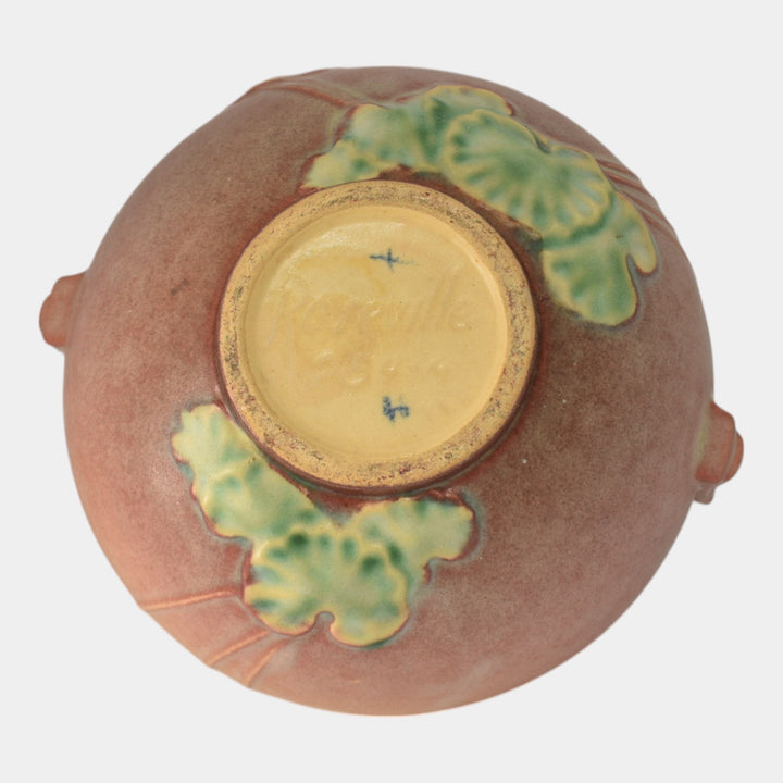 Roseville Primrose Pink 1936 Vintage Art Deco Pottery Ceramic Bowl 284-4