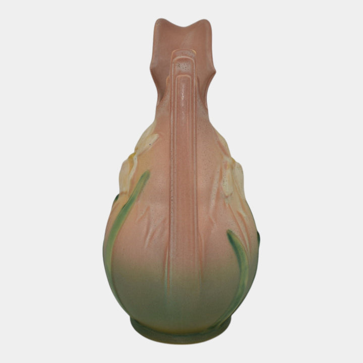 Roseville Iris Pink 1939 Vintage Art Deco Pottery Ceramic Ewer 926-10 - Just Art Pottery