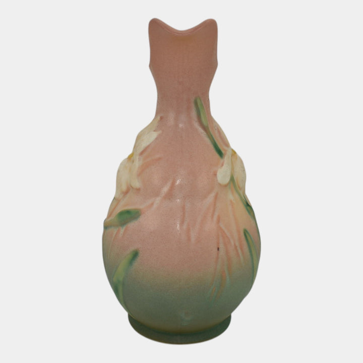 Roseville Iris Pink 1939 Vintage Art Deco Pottery Ceramic Ewer 926-10 - Just Art Pottery