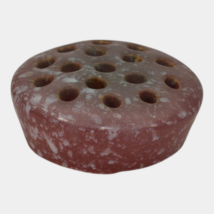 Roseville Ferella Red Vintage Art Pottery Flower Frog 15-3 - Just Art Pottery