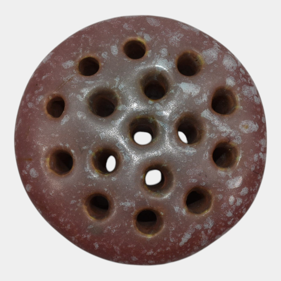 Roseville Ferella Red Vintage Art Pottery Flower Frog 15-3 - Just Art Pottery