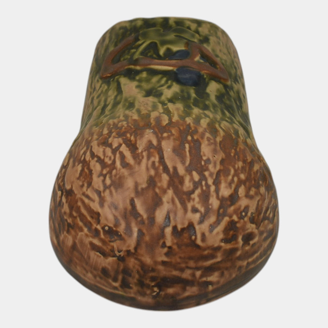 Roseville Imperial I Brown 1921 Vintage Art Pottery Ceramic Wall Pocket 1223-10 - Just Art Pottery