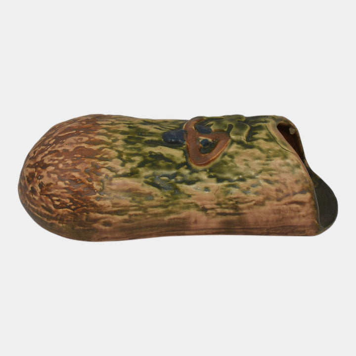 Roseville Imperial I Brown 1921 Vintage Art Pottery Ceramic Wall Pocket 1223-10 - Just Art Pottery