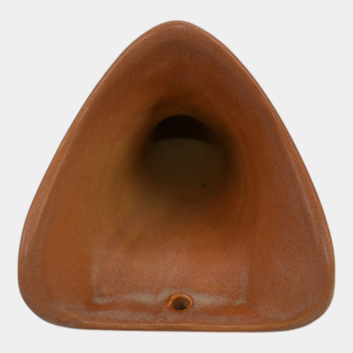 Roseville Columbine Brown 1941 Mid Century Modern Art Pottery Wall Pocket 1290-8 - Just Art Pottery