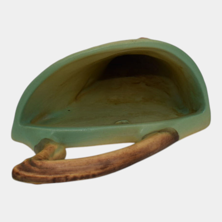 Roseville Bittersweet Green 1941 Mid Century Modern Pottery Wall Pocket 866-7 - Just Art Pottery