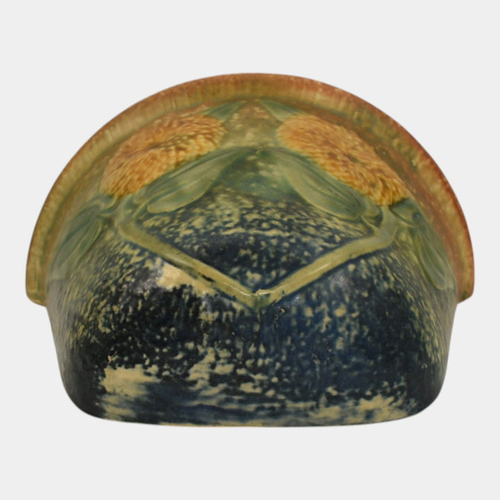 Roseville Sunflower 1930 Vintage Arts and Crafts Pottery Wall Pocket 1265-7 - Just Art Pottery
