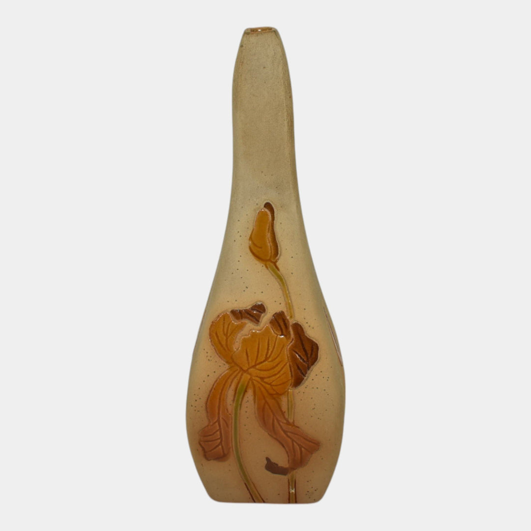 Roseville Rozane Woodland 190 Vintage Art Pottery Tan Ceramic Iris Bud Vase