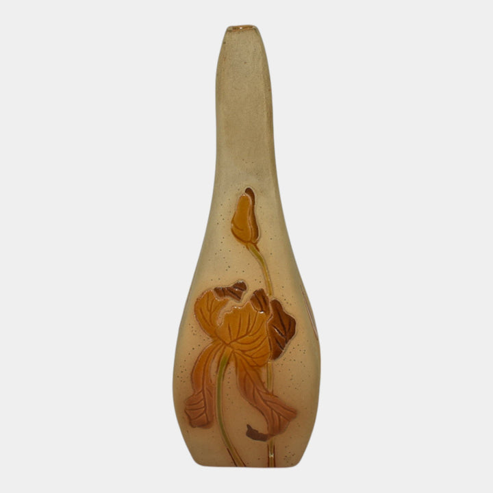 Roseville Rozane Woodland 190 Vintage Art Pottery Tan Ceramic Iris Bud Vase