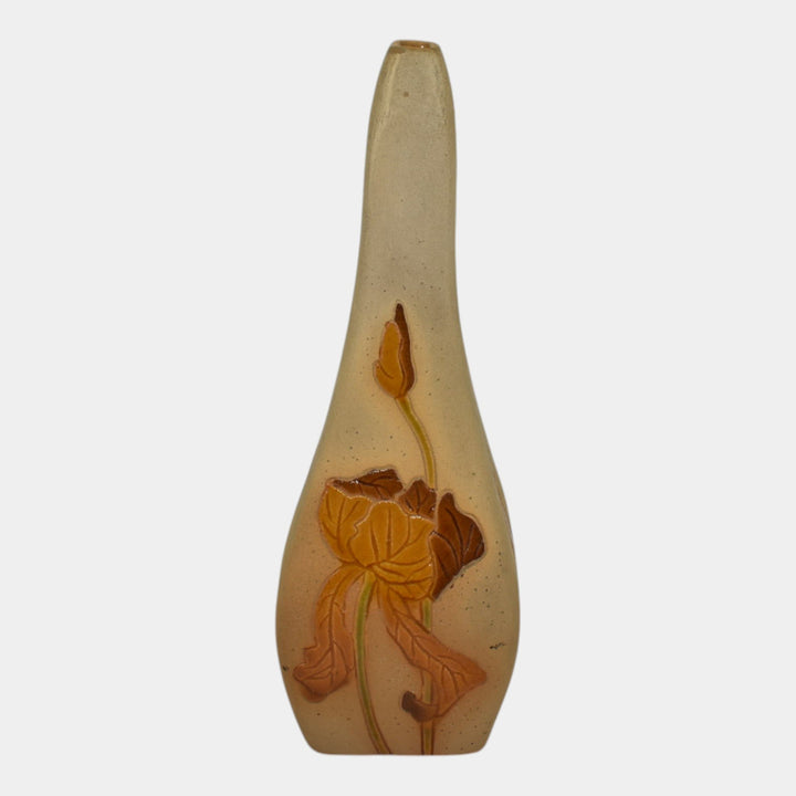 Roseville Rozane Woodland 190 Vintage Art Pottery Tan Ceramic Iris Bud Vase