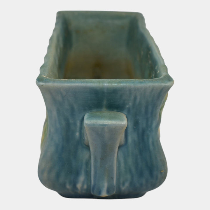 Roseville Pottery Clematis Blue 1944 Art Deco Window Box Planter 391-8 - Just Art Pottery