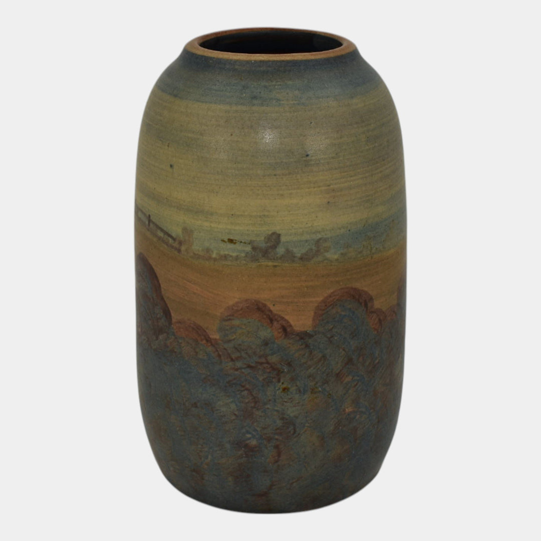 Peters and Reed Landsun Scenic Chromal 1920s Pottery Landscape Farmhouse Vase 7