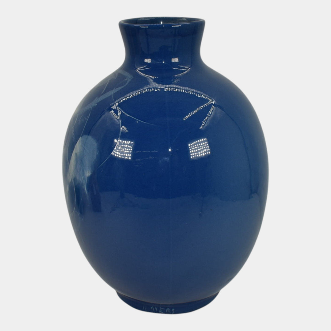 Roseville Azurean 1903 Vintage Art Pottery Blue Grape Vine Vase 814