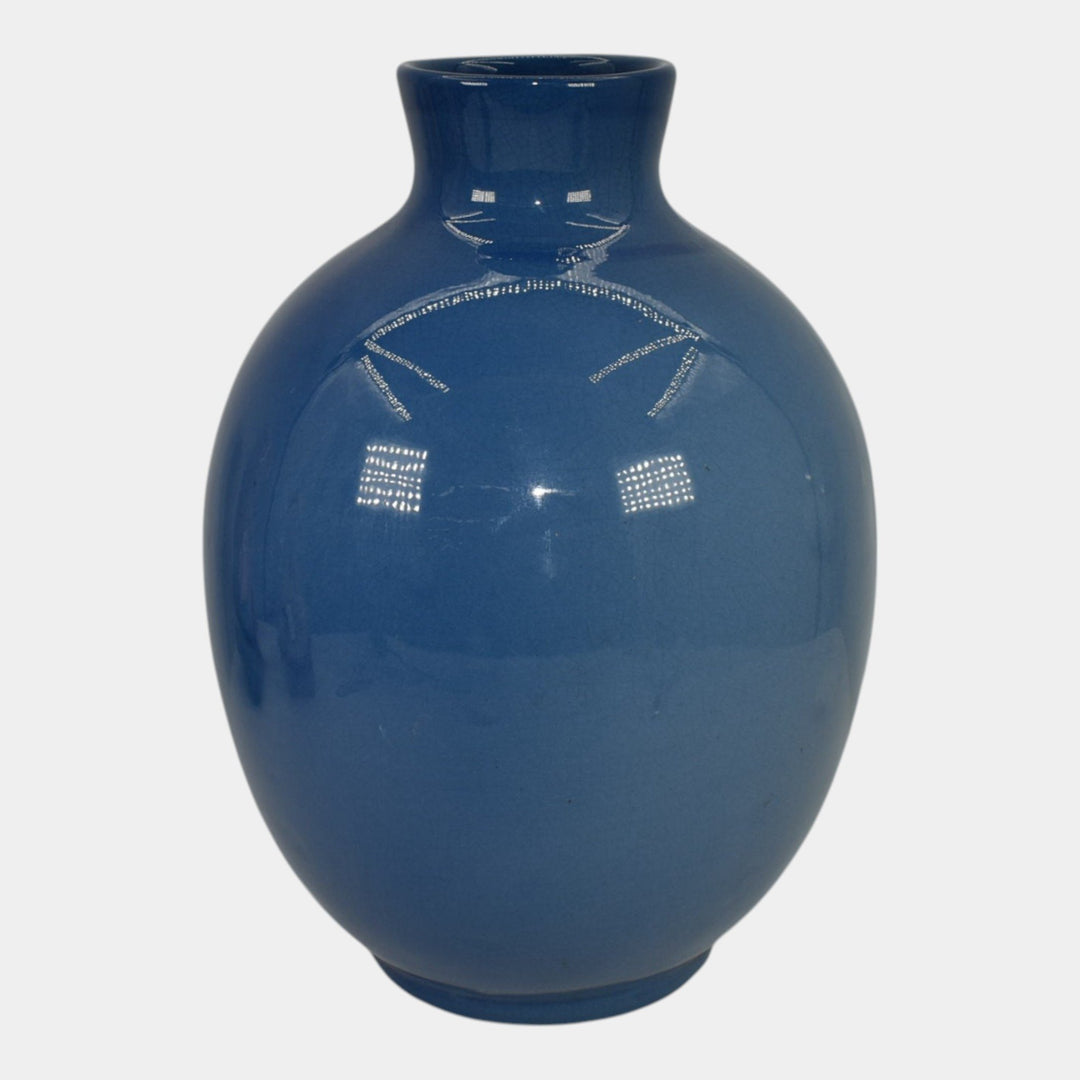Roseville Azurean 1903 Vintage Art Pottery Blue Grape Vine Vase 814