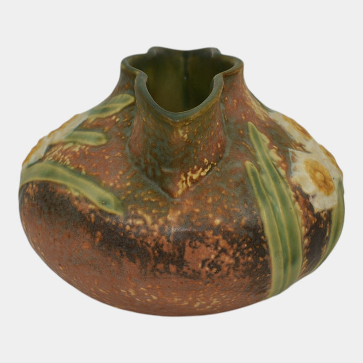Roseville Jonquil 1931 Vintage Arts And Crafts Pottery Crocus Pot Vase 93-4 - Just Art Pottery