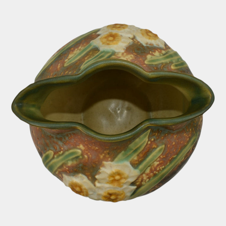 Roseville Jonquil 1931 Vintage Arts And Crafts Pottery Crocus Pot Vase 93-4 - Just Art Pottery