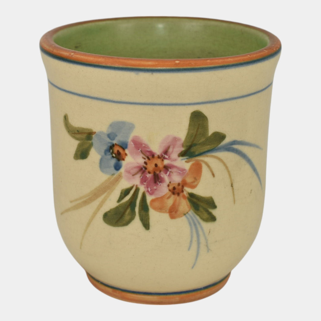 Weller Bonito 1927-33 Vintage Art Pottery Hand Painted Floral Ceramic Vase - Just Art Pottery