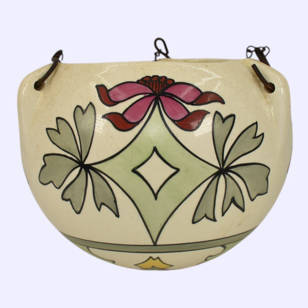 Roseville Persian Creamware 1916 Art Pottery Ceramic Hanging Basket 315-5 - Just Art Pottery