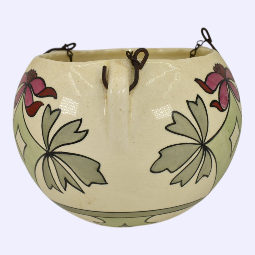 Roseville Persian Creamware 1916 Art Pottery Ceramic Hanging Basket 315-5 - Just Art Pottery
