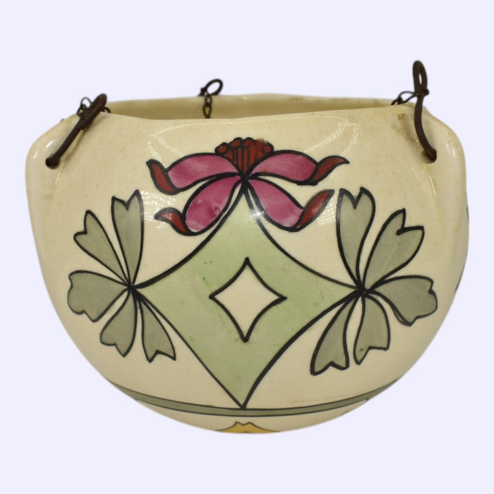 Roseville Persian Creamware 1916 Art Pottery Ceramic Hanging Basket 315-5 - Just Art Pottery