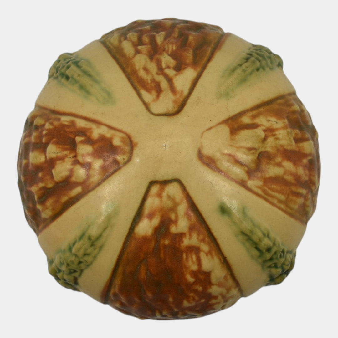 Roseville Pottery Florentine II 1933 Arts And Crafts Hanging Basket 339-5 - Just Art Pottery